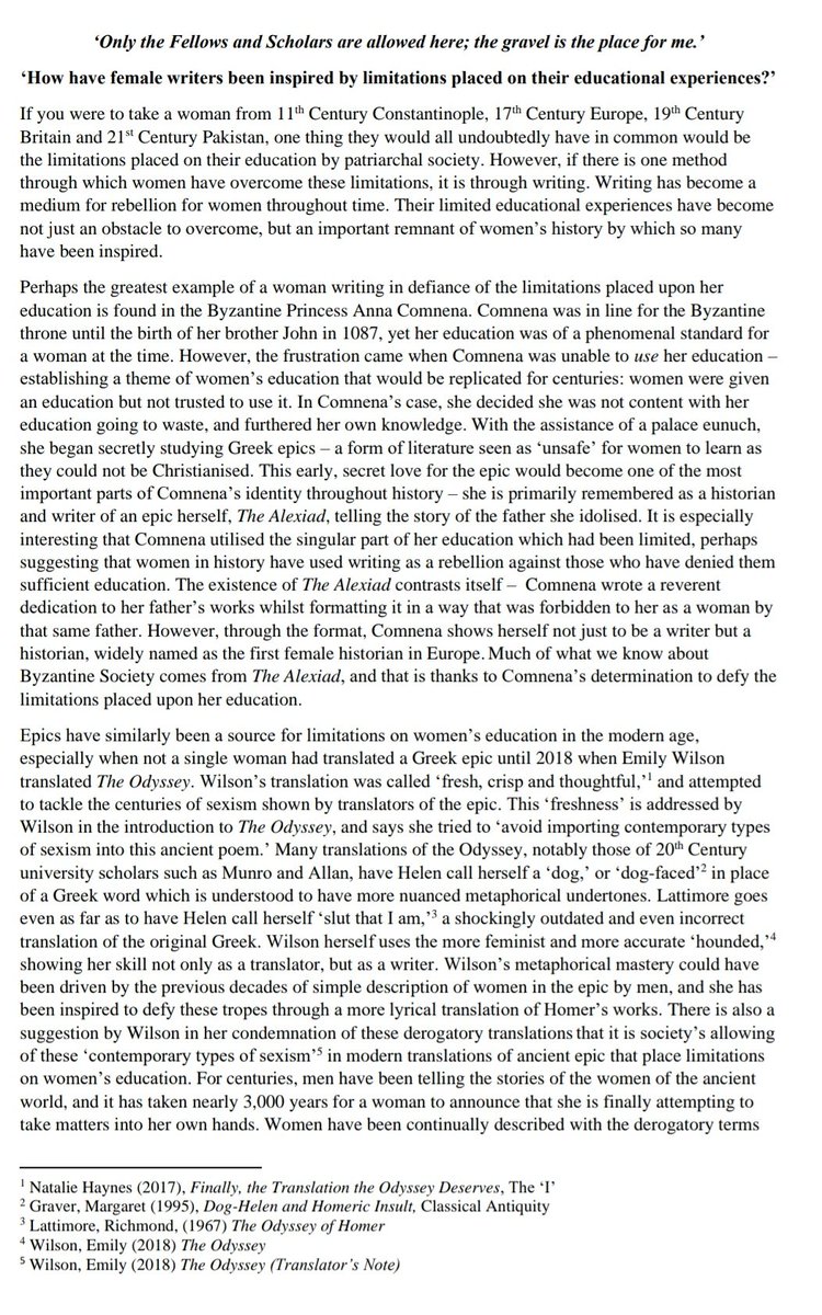 Congratulations to Annie who received her award today at <a href="/Newnham_College/">Newnham College</a> for her prize winning Woolf Essay! You can read her winning essay here: newn.cam.ac.uk/admissions/und… #WeAreNewstead <a href="/NWSGEnglish/">NWSG English dept</a> <a href="/ULEngNews/">United Learning Eng</a>