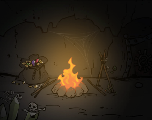 analyzooooor's tweet photo. @monstercave_wtf Do we need BOTH a Torch and Roasting Firepit to progress past the fire https://t.co/0YwF400KIk