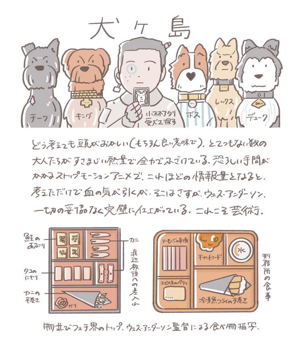 『犬ケ島』2018年

#100日100枚映画イラスト 
#カルチャー自由研究 