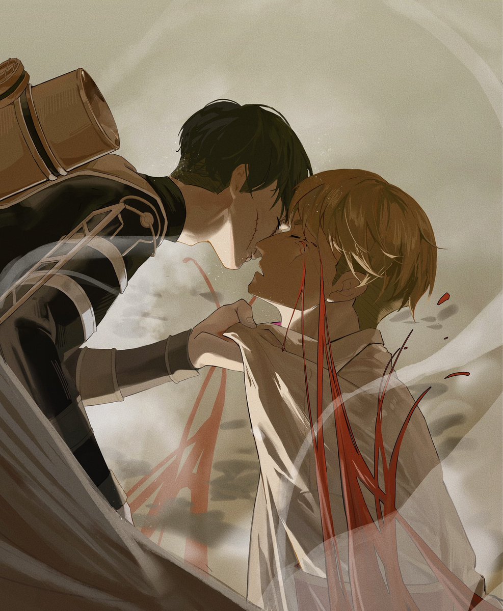 _CFan__'s tweet photo. #eruri #AttackOnTitan 
马莱文X帕岛利 https://t.co/OClLwVuYG6