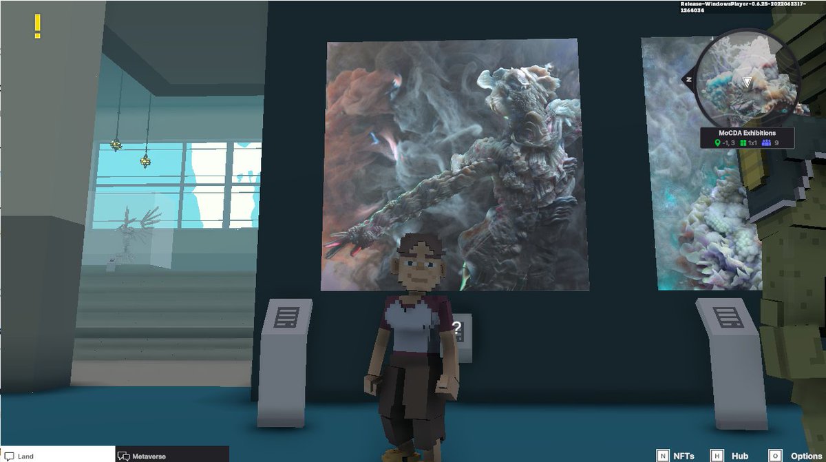JamieB_NFT's tweet photo. @TheSandboxGame @MOCDA_ I just participated in the #TheSandbox weekly contest for a chance to win 200 mSAND! Here is my favorite piece from the ‘Impossible Worlds’ exhibition, check out my screenshot below!
👇 https://t.co/6V6ctlRNFL