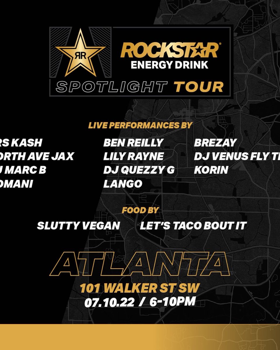 🚨So excited to Launch CULTURE LAB ATL!! Culture Lab will be a space curated to amplify the next generation of Creative Artist and Content Creators! Immediately following the launch we are taking over the block with the @rockstarenergy Spotlight Tour.