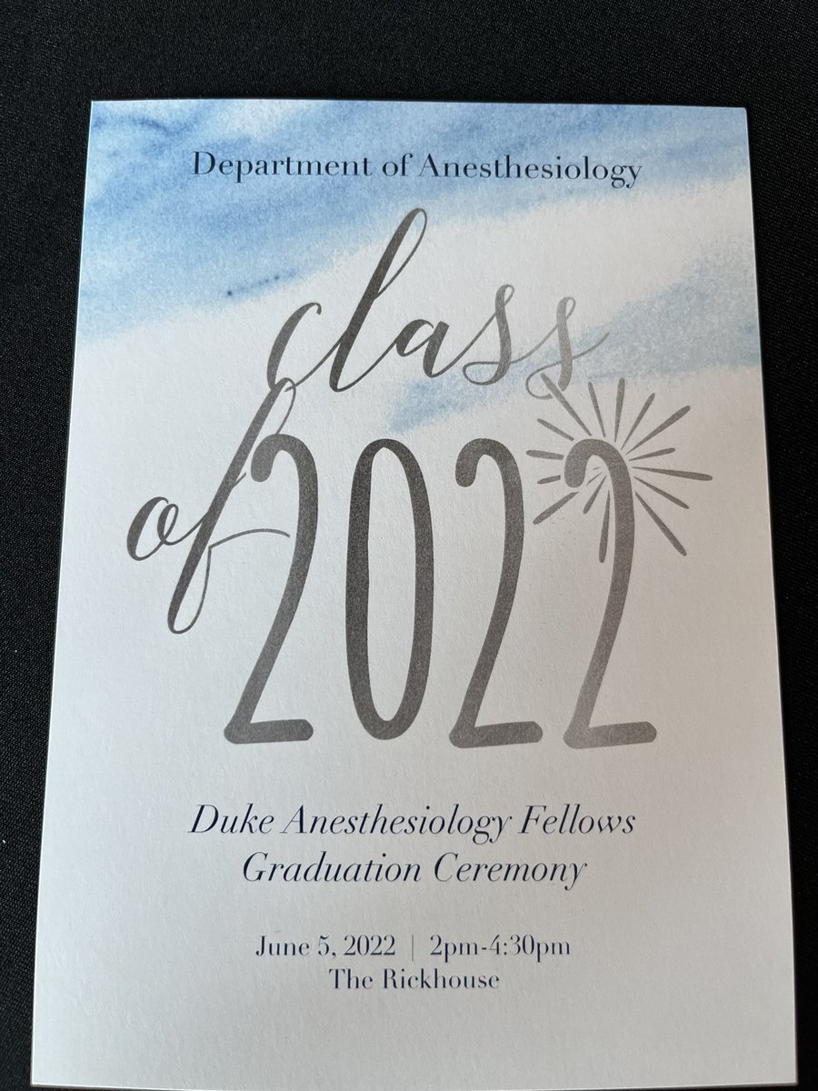 cain_dimon's tweet photo. (Little late) But wonderful graduation ceremony for the Duke Fellows. Proud to speak on behalf of the Pain Fellows. Best of luck in your future endeavors!@DukeAnesFellows #dukeanesfellow_pain @Duke_Anesthesia @drpeteryi @KevinVorenkamp @RobyAckerman @FarooqAnwarMD @GMaquoit https://t.co/jQEhpMnsbx