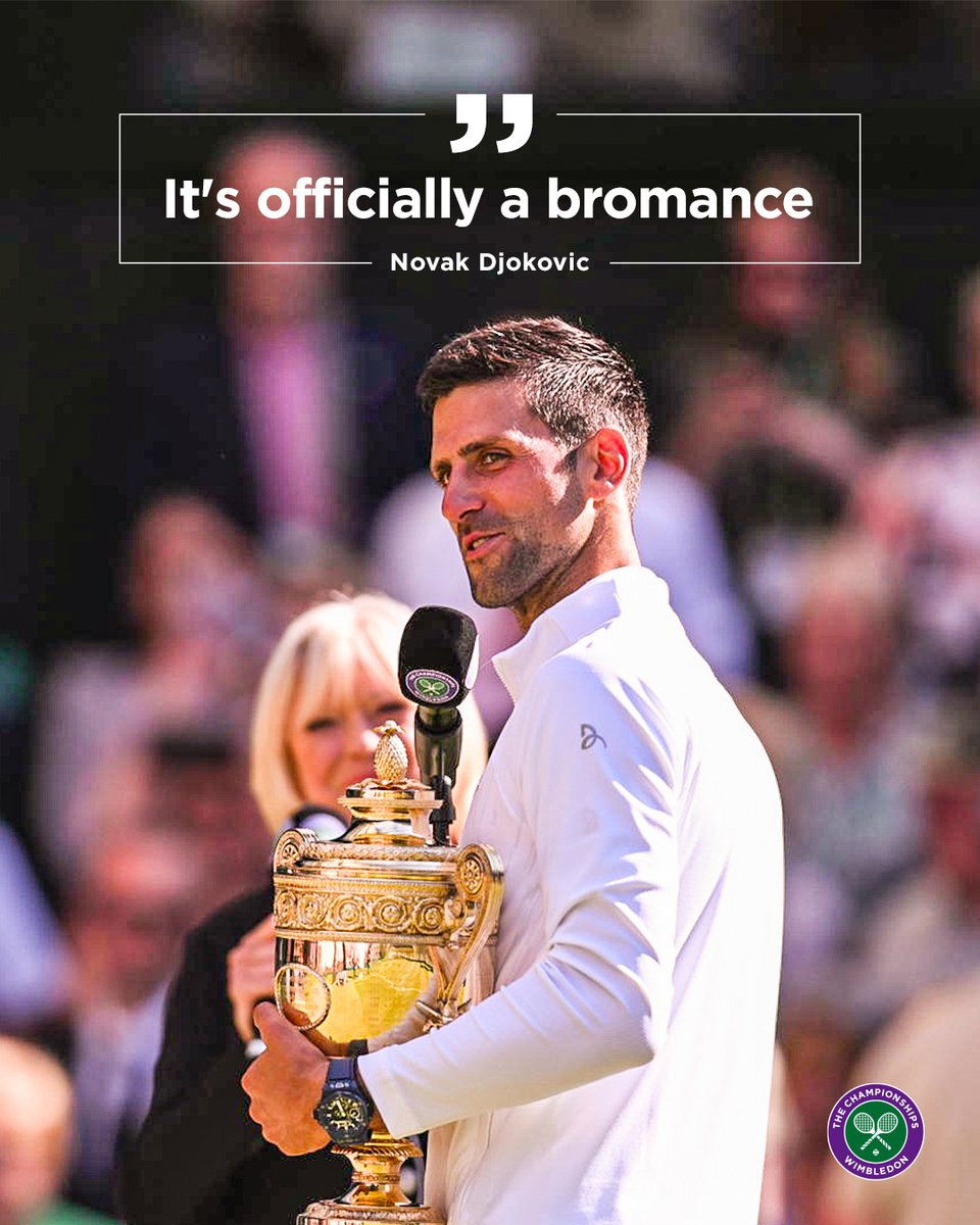 Did we just become best friends? 😉

<a href="/DjokerNole/">Novak Djokovic</a> 🤝 <a href="/NickKyrgios/">Nicholas Kyrgios</a> 

#Wimbledon | #CentreCourt100