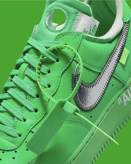 SneakerHeadDrop's tweet photo. Off-White x Nike Air Force 1 Low “Light Green Spark” dropping soon 👀 https://t.co/6LQaWfYddm