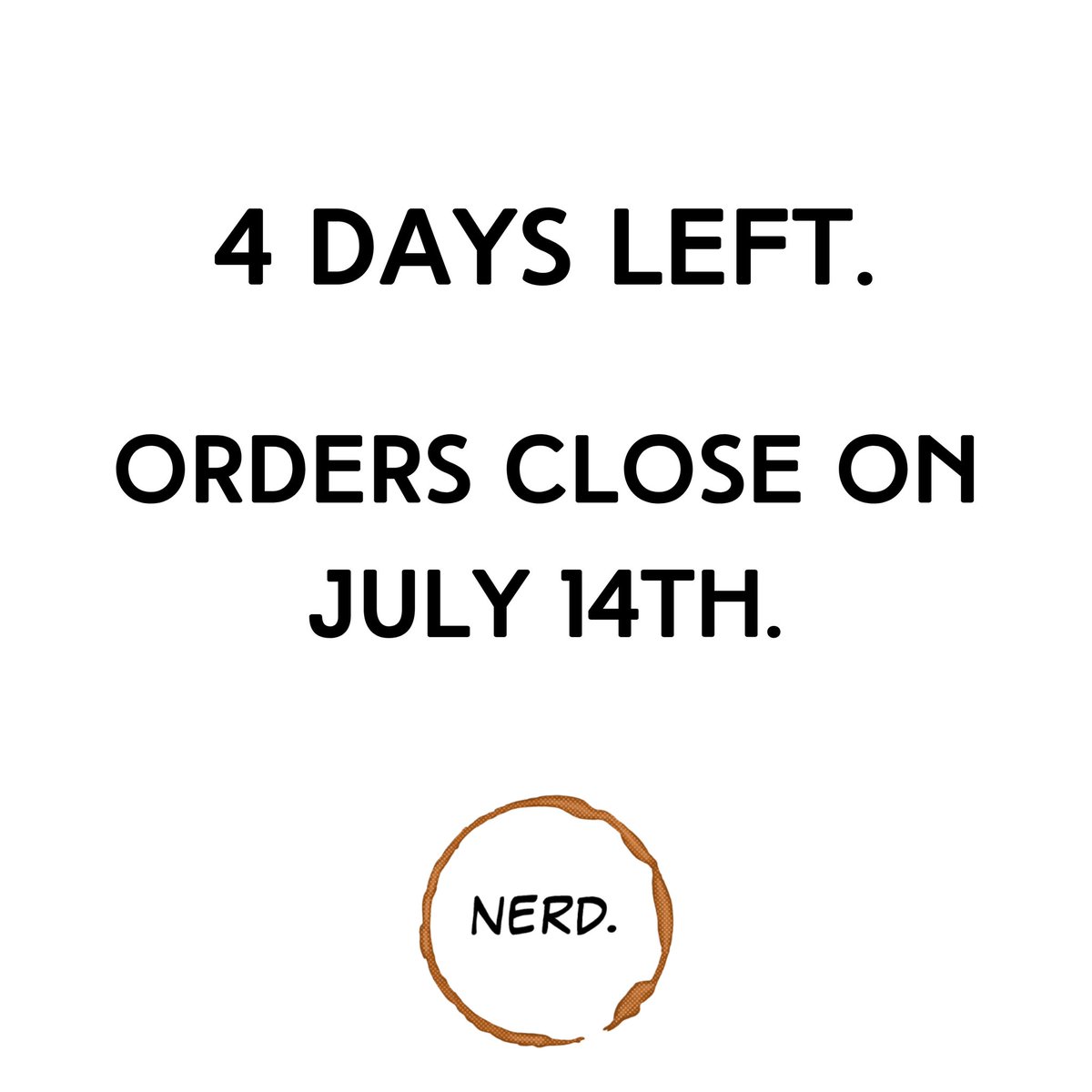 nerdcoffeesac's tweet image. The end is nigh.