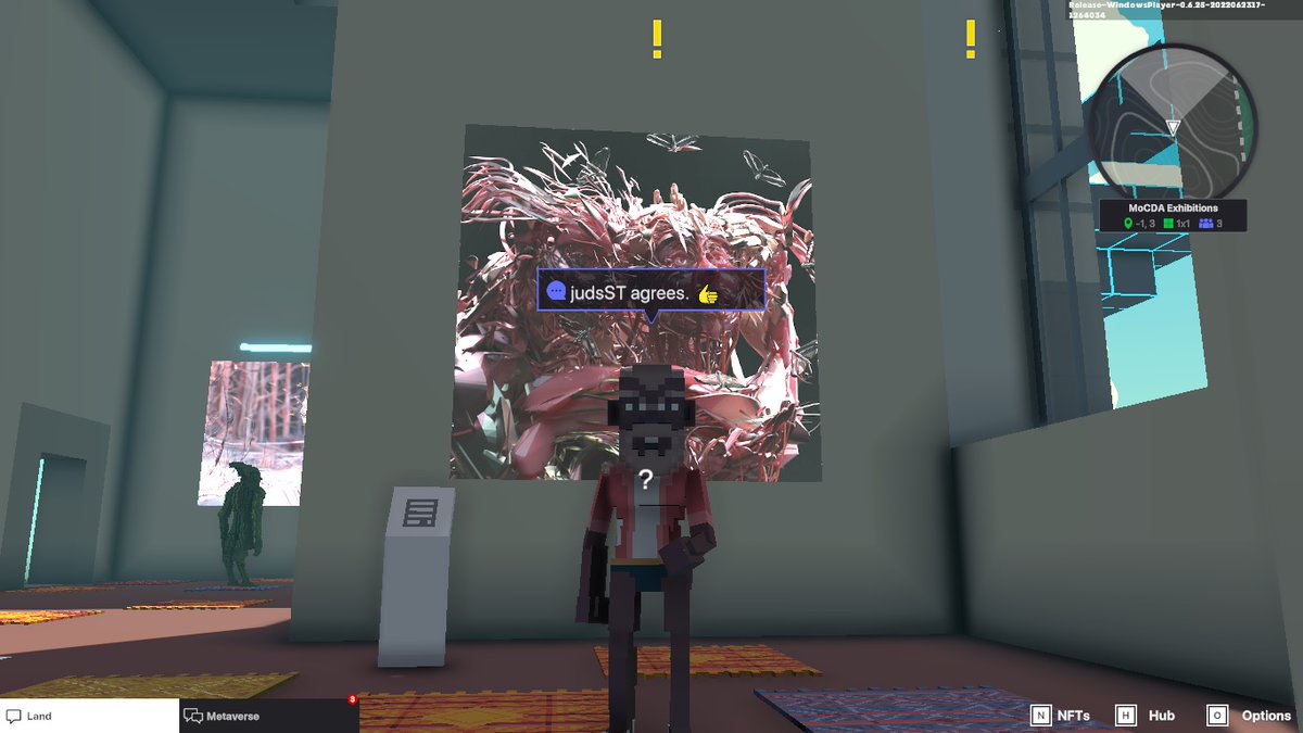 JudsSten's tweet photo. @TheSandboxGame @MOCDA_ I just participated in the #TheSandbox weekly contest for a chance to win 200 mSAND! Here is my favorite piece from the ‘Impossible Worlds’ exhibition, check out my screenshot below!
👇 https://t.co/3dbKIAkw6s