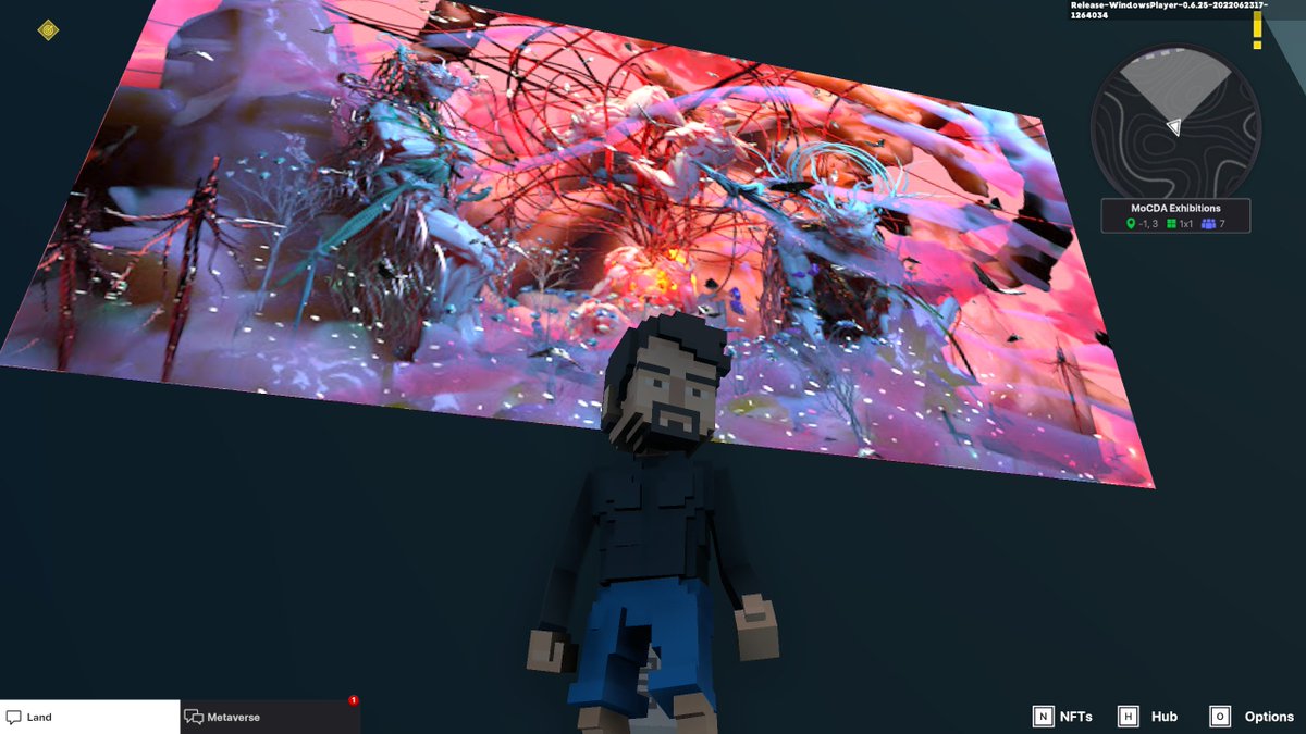 BigboomDee's tweet photo. @TheSandboxGame @MOCDA_ I just participated in the #TheSandbox weekly contest for a chance to win 200 mSAND! Here is my favorite piece from the ‘Impossible Worlds’ exhibition, check out my screenshot below!
👇 https://t.co/GbkL4TkDtA