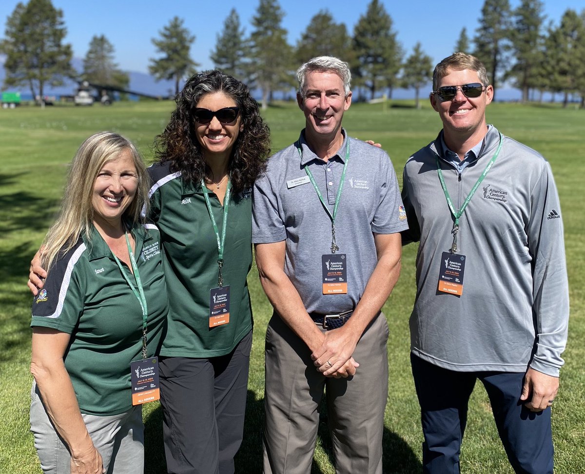 Wellness Team for the #ACCGolf tournament.  Left to right:  Janet Luszczki PT, Ada Wells DPT, Michael Nevius DC, Davy Rigsby DC. We’ll be back next year! Stay healthy my friends! <a href="/ACChampionship/">American Century Championship</a> <a href="/NBCSports/">NBC Sports</a> #celebritygolf #pilates4golfers #golfrehab