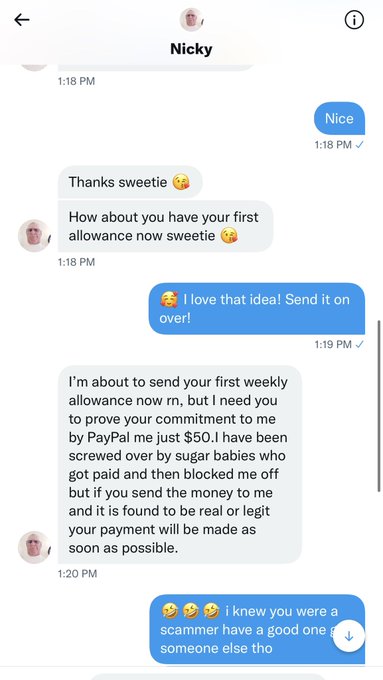 Have to love a good scammer 3rd one this week smh, Ladies real sugar daddies dont do this trust me they<a href="/tag/feetfettish"class="tags"><span>#feetfettish</span></a><a href="/tag/feetpictures"class="tags"><span>#feetpictures</span></a><a href="/tag/whatcolor"class="tags"><span>#whatcolor</span></a>