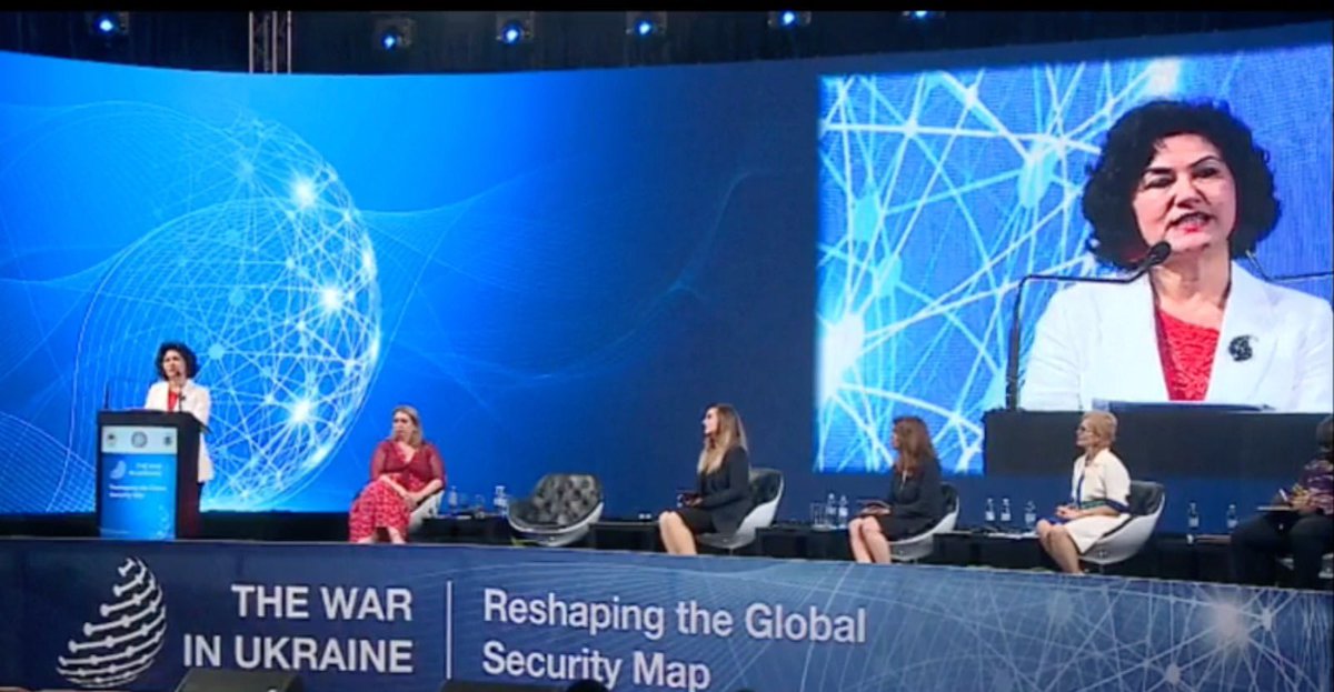 CUyghurs's tweet photo. “The world leaders willingly self-sensor because of the profit they’re making from China, is a threat to the freedom &amp; democracy” says ED @RushanAbbas at the 22nd Parliamentary Intelligence-Security Forum, in Bucharest.Organized by Romania &amp; Congressman @RepPittenger.  
#PISF2022 https://t.co/iZvg6uRhgx
