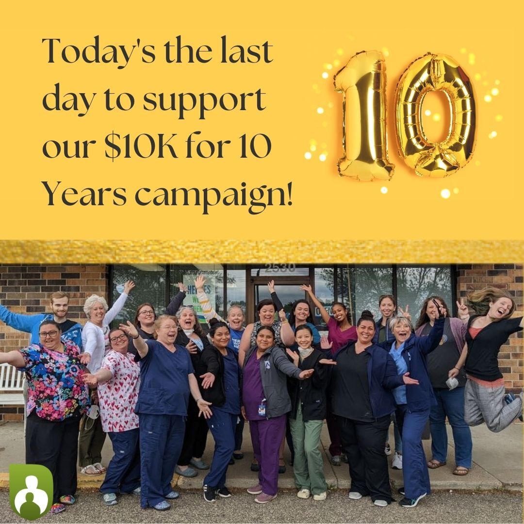 It's the last day of our $10k for 10 Years campaign, meaning there's still time to give! DCFC is a unique community resource and we need your support to continue to provide these services. To support our work, visit dakotachildandfamily.org/10years/

#mnclinics #nonprofitclinic