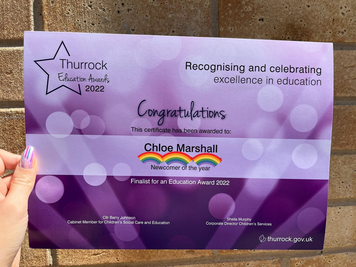 _missmarshall_'s tweet photo. I am honoured to have been a finalist for ‘Newcomer Of The Year’ at the Thurrock Education Awards☺️ I may not have won the award but to have even been considered is a lovely achievement and I am so grateful.
I had a lovely evening celebrating many fantastic teachers in the area❤️ https://t.co/OgO9yP1vit