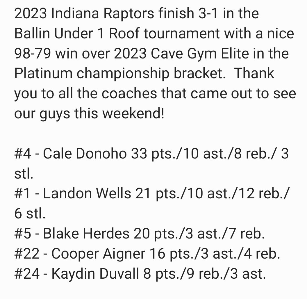 Indiana Raptors AAU Basketball (@raptorsaauin) on Twitter photo 