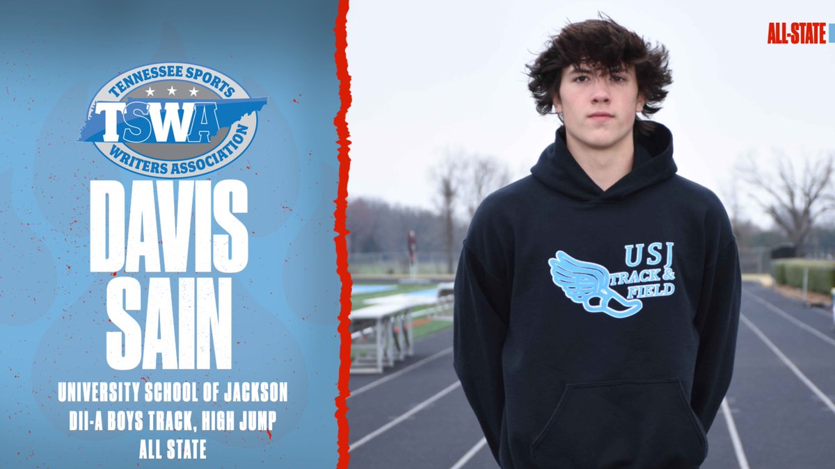 Congratulations to Davis Sain for being selected to the 2022 TSWA All-State DII-A Boys Track Team (High Jump). #GoBruins