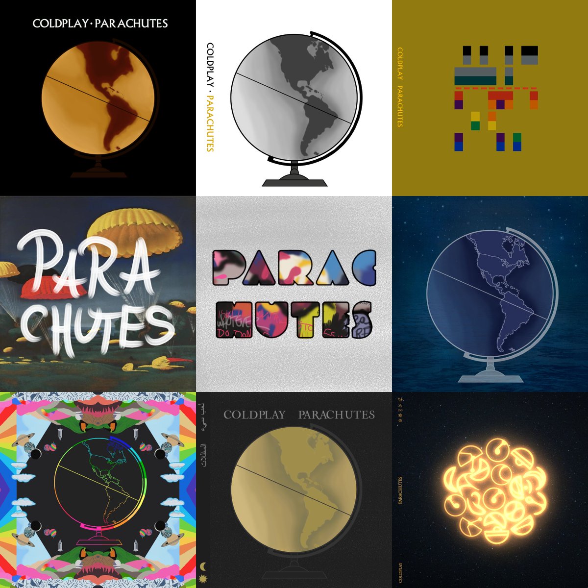 C_ian_y's tweet photo. 22 añitos de Parachutes!
Aquí les dejo mis fusiones que hice del arte del álbum con el estilo de los demás álbumes
.
Feliz cumple Parachutes!!!
Cuál les gusta más?
.
#ColdplayFusion #Parachutes @coldplay https://t.co/clXGJluK6h