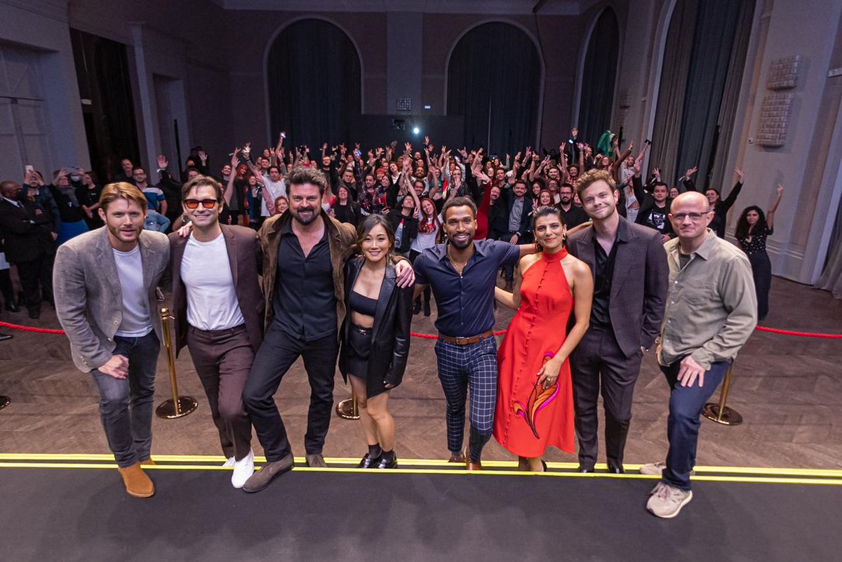 Eric Kripke (@therealkripke) on Twitter photo On behalf of the cast & crew, THANK YOU for embracing our fucked up little show & making it a hit beyond our wildest dreams. We love #TheBoys & it means the world that you do too. Love you all. Now back to work writing #TheBoysTV Season 4. (📷from 🇧🇷) <a href="/TheBoysTV/">THE BOYS</a> <a href="/PrimeVideo/">Prime Video</a> <a href="/SPTV/">Sony Pictures Television 📺</a> On behalf of the cast & crew, THANK YOU for embracing our fucked up little show & making it a hit beyond our wildest dreams. We love #TheBoys & it means the world that you do too. Love you all. Now back to work writing #TheBoysTV Season 4. (📷from 🇧🇷) <a href="/TheBoysTV/">THE BOYS</a> <a href="/PrimeVideo/">Prime Video</a> <a href="/SPTV/">Sony Pictures Television 📺</a>