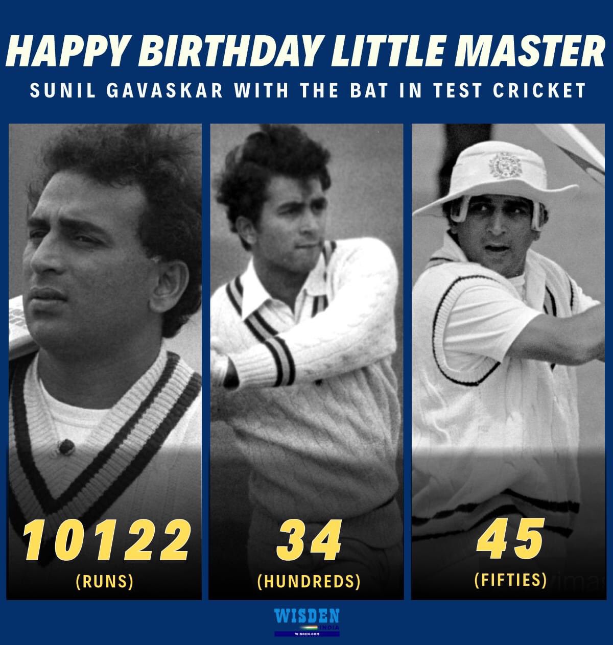 Many Many Happy Returns Of the Day Sunil Gavaskar Sir Happy Birthday  