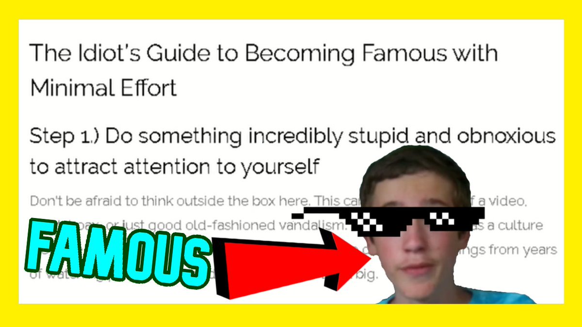 colbybloc21's tweet photo. I became internet famous everywhere obviously
https://t.co/R5Fa1Spjuy
#famous #internetfamous #internetadvice https://t.co/REga3hdm2o