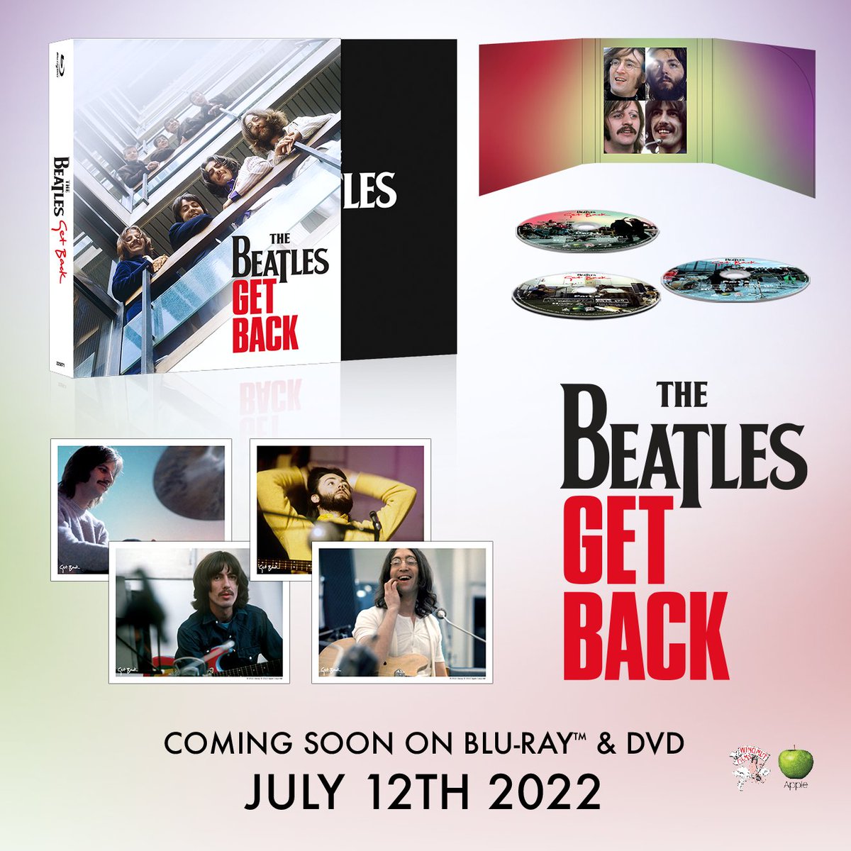 CallawayMedias's tweet photo. Step Back and Get Back Beatles fans! Peter Jackson’s stunning docuseries The Beatles: Get Back will be available to own on Blu-ray &amp; DVD on July 12th, 2022. Make it complete with our official companion book: "The Beatles: Get Back" book. 

#thebeatles #thebeatlesgetback https://t.co/CoY7qakDUS
