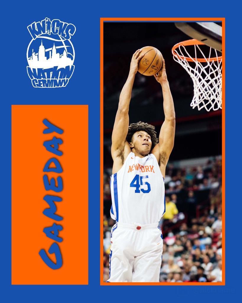 knicksgermany's tweet photo. 🟠🔵Gameday 

In knapp zwei Stunden geht es in Las Vegas im nächsten Summer League Game gegen die Chicago Bulls.

#LetsGoKids https://t.co/X0ndxPe70r