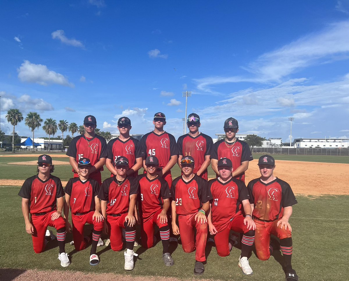 TrainAtTheCage's tweet photo. Prospects fall 4 1 in finals @PBRFlorida to Scorpions FL.  Great tournament by all !! I’ll go to battle with these dudes any day ! Thank you and Safe travels ! @JamesVallillo @DiffleyTommy @Calicari0233 @brandon_falco15 @johnny_molnar @TylerCSpencer https://t.co/GLZvZWFPzh