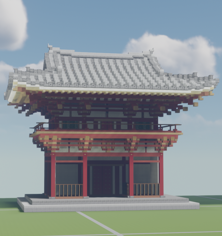 Heiankyo9's tweet photo. 楼門 #Minecraft #minecraft建築コミュ https://t.co/OA91meOTH3