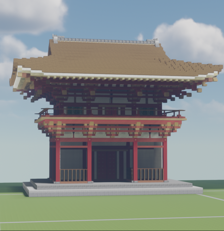 Heiankyo9's tweet photo. 楼門 #Minecraft #minecraft建築コミュ https://t.co/OA91meOTH3