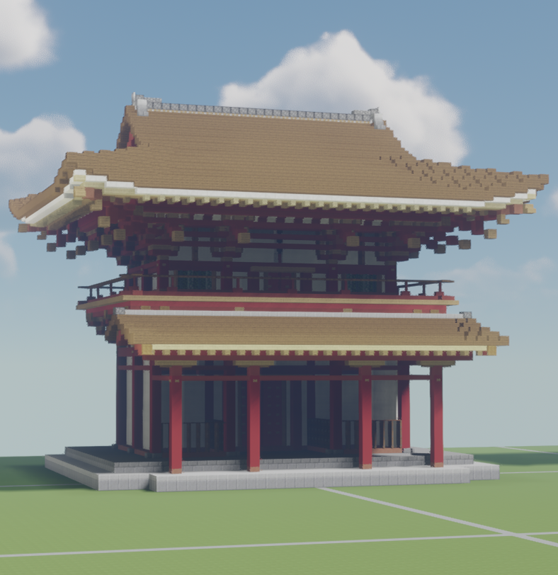 Heiankyo9's tweet photo. 楼門 #Minecraft #minecraft建築コミュ https://t.co/OA91meOTH3