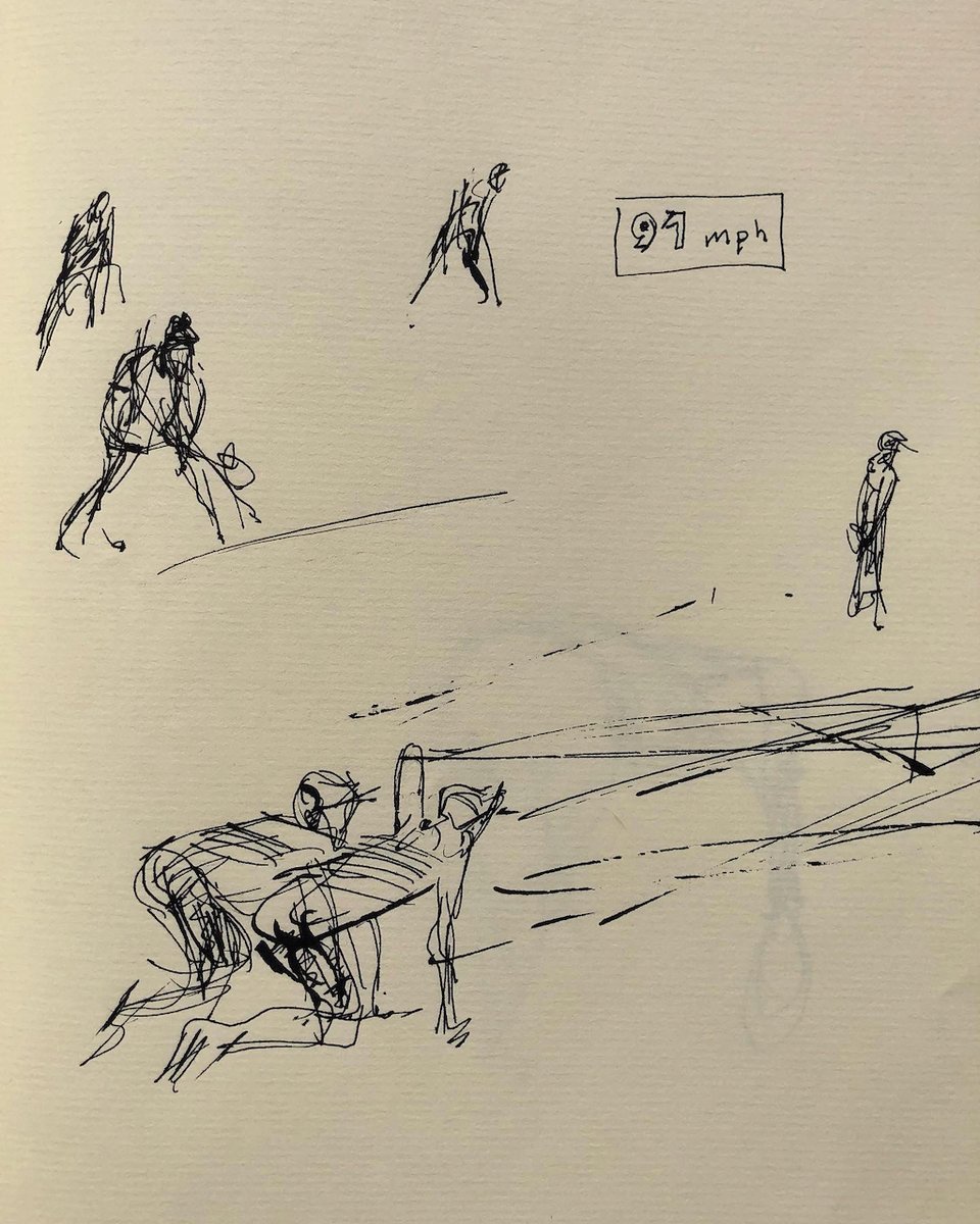 Ladies finals <a href="/wimbledon/">Wimbledon</a>. Sneak preview of unfinished courtside #sketches #centrecourt <a href="/lta/">ＬＴＡ</a> @judymurray_ #reportage #tennis #worksonpaper congratulations to <a href="/onsjabeur/">Ons Jabeur</a> and #champion <a href="/lenarybakina/">Elena Rybakina</a> <a href="/WTA/">wta</a> <a href="/atptour/">ATP Tour</a> <a href="/the_LTA/">LTA</a>  #drawingsoftennis <a href="/guardian_sport/">Guardian sport</a>  <a href="/leon/">Leon</a>.smithtennis