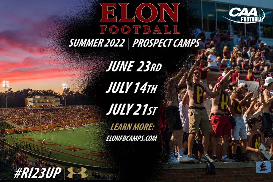 Two more opportunities to camp with a nationally ranked FCS football program.As well as a nationally ranked academic institution.