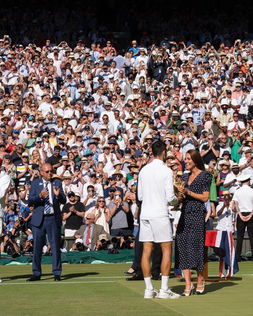 KensingtonRoyal's tweet photo. Another year, another incredible tournament here @Wimbledon

Congratulations to @DjokerNole on becoming Men’s singles Champion &amp; to all the players who participated over the past two weeks. Last but not least, to the staff, team &amp; community who make this special event happen 👏🎾 https://t.co/VLIWkn8kPy