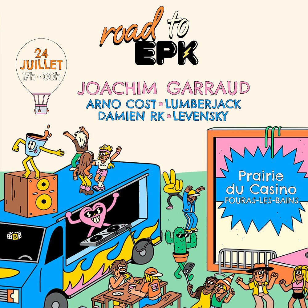 Viens découvrir l'univers de l' <a href="/elektric_park/">Elektric Park</a> Festival le 24/07 à Fouras-les-Bains avec <a href="/JoachimGarraud/">JoachimGarraud</a> , <a href="/lumberjack/">LUMBERJACK</a> , <a href="/DamienRK/">Damien RK</a> , <a href="/arnocost/">v</a> ....pour le Road To EPK 🔥🔥🔥#EPK #EPK2022 #ElektricPark #elektricparkfestival #roadtoEPK #fouraslesbains #france #concertgratuit