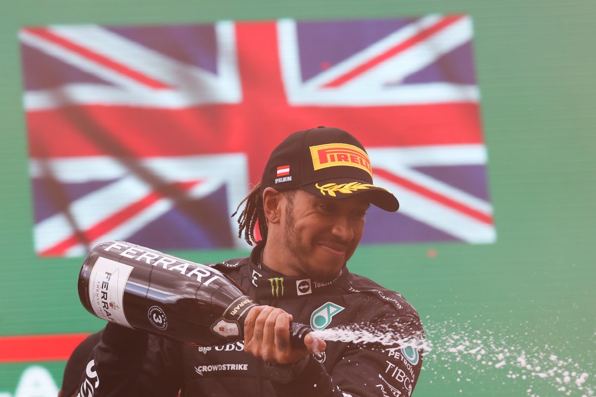 The only driver to take the chequered flag in every race in 2022, and now on a run of 3 consecutive podiums #AustrianGP @LewisHamilton