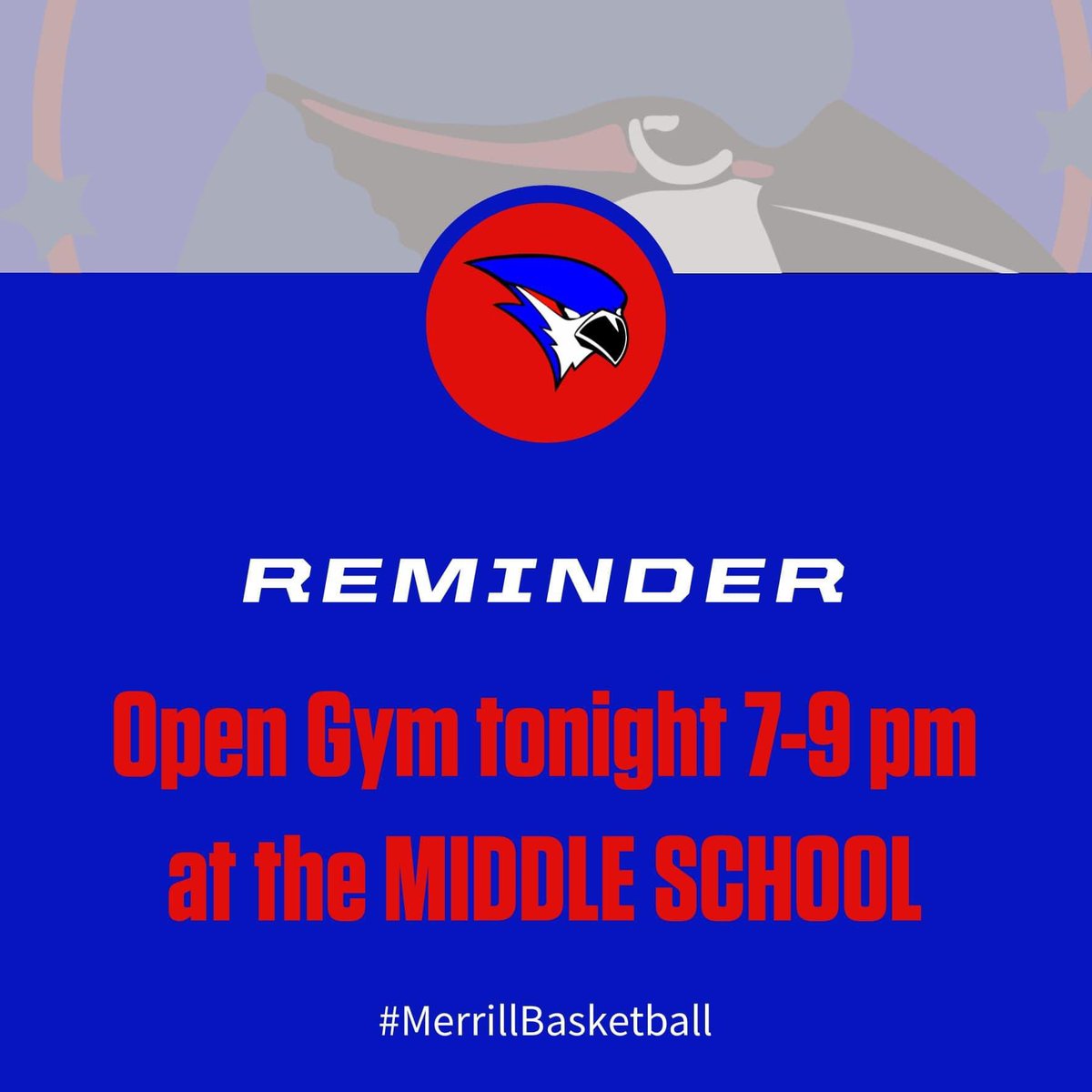 Merrill Basketball (@merrillhoops) on Twitter photo Tonight and next week Open Gym is at PRMS, use door 14 to enter and park by the basketball courts / playground equipment! Tonight and next week Open Gym is at PRMS, use door 14 to enter and park by the basketball courts / playground equipment!