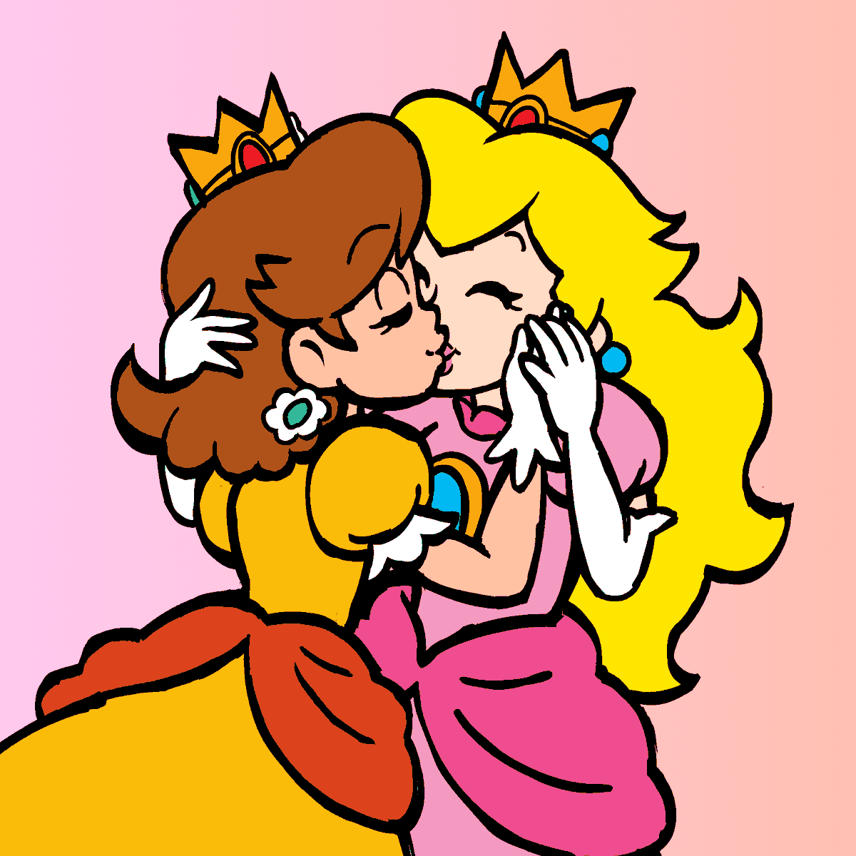 デイジー姫 ,ピーチ姫 「"Peach missed female companionship until」|mit | LOOKING FOR WORKのイラスト
