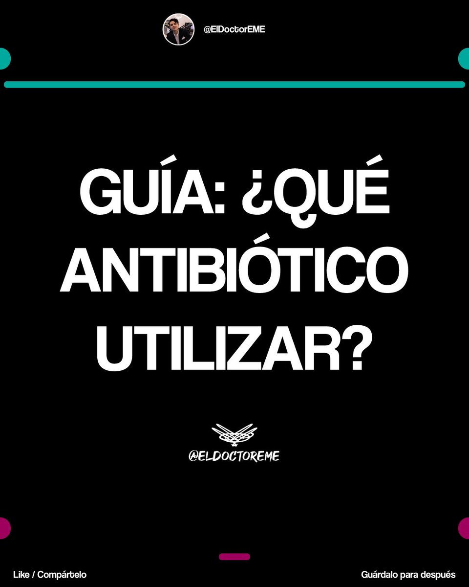 eldoctoreme's tweet photo. 🦠USO DE ANTIBIÓTICOS🦠
💊Uso por cada bacteria💊

•Bacteria
•Antibiótico de primera línea
•Antibiótico de segunda línea

Encuentra más información en https://t.co/3IPoEknuV7

#ENARM #MIR https://t.co/pcWUh5N1pC