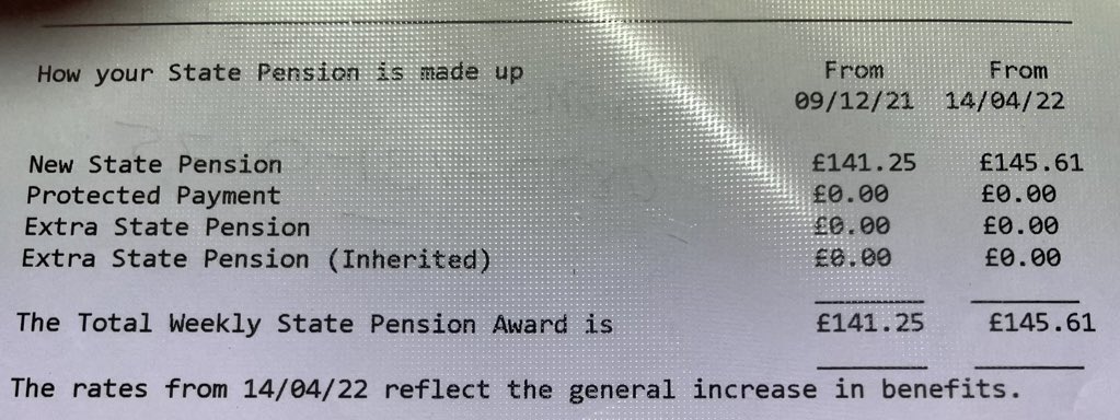 carolgnik's tweet photo. Wow! Pensioners -worst pension paid in the #EuropeanUnion- good old @Conservatives #NeverRishi #nevershapps #waspi  #50sWomen https://t.co/Q7VxX2Hy5t