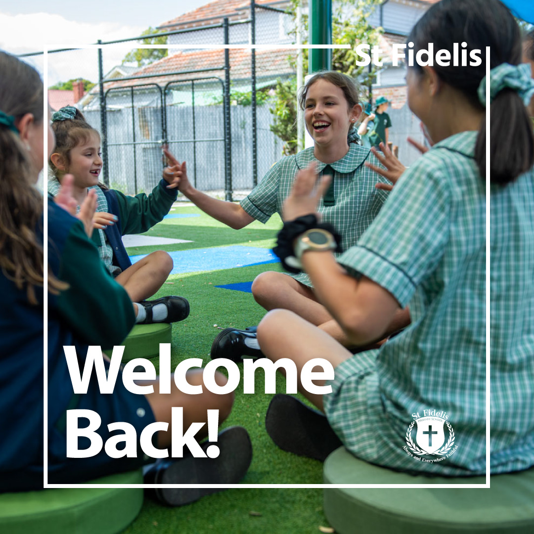 StFidelisPS's tweet photo. Welcome back. Wishing our students, families and community a very warm return to St Fidelis. #firstdayofschool #welcomeback https://t.co/mlv8tNuVbx