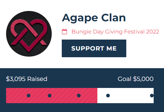AgapeClan's tweet photo. Over $3,000 raised for the #LittleLights! We are so proud of what we can accomplish with great clan members and great support outside the clan. We raised more this year than last! #BungieDay https://t.co/TTL5fIQYWp