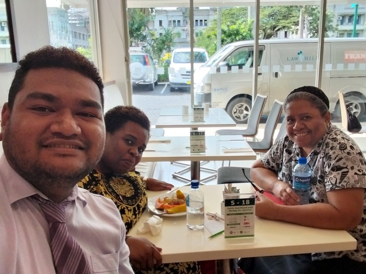 So great to be meeting with the @MsgSecretariat Trade Manager Ms Sova this morning and catching up with @ForumSEC Melanesian Trade Adviser @juma_jill Missing you tau @AncyFiji 

#PIFLM 
#PacificTrade