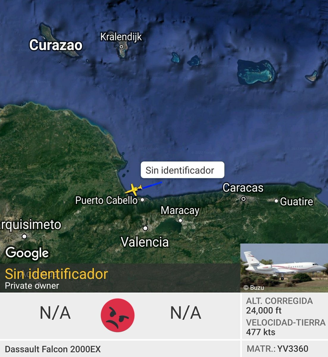 Arr3ch0's tweet photo. El sancionado OFAC de PDVSA #YV3360 activo al Norte de Puerto Cabello en dirección Suroeste #Ahora https://t.co/vENQQwbvaL