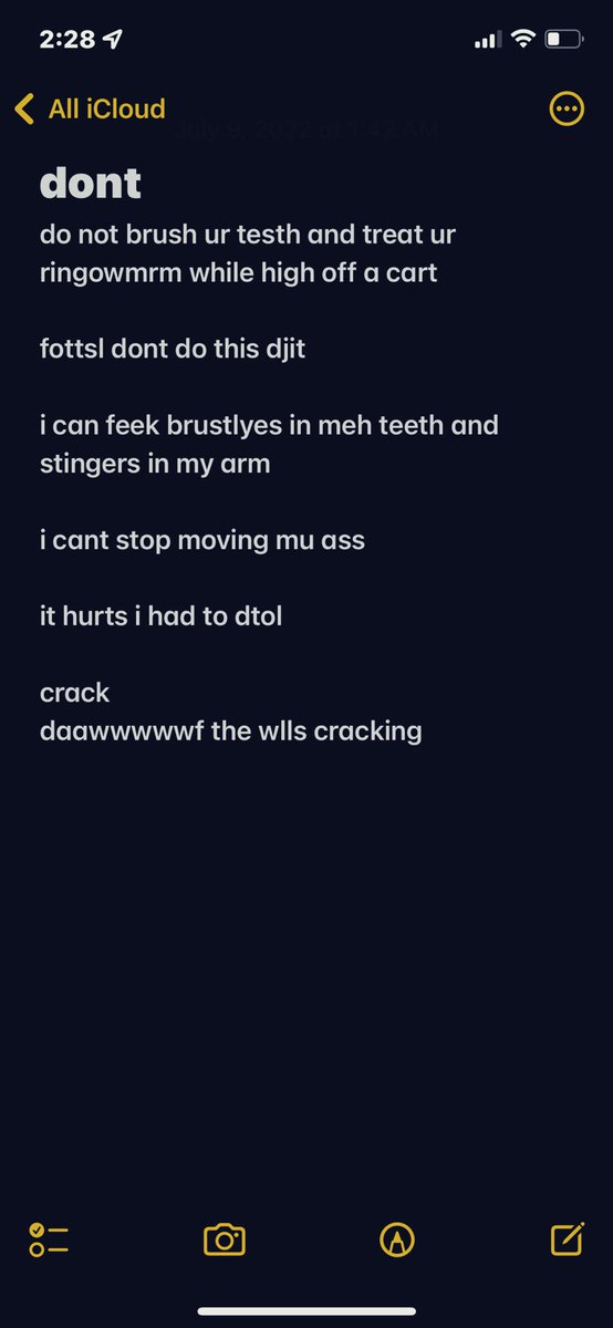 idiotgiirl's tweet photo. i got too high a couple days ago and these were my notes https://t.co/4wn7AsRY4A