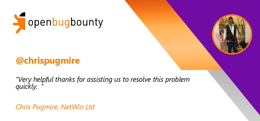 openbugbounty's tweet image. New recommendation for @4websecurity for responsible disclosure. We make Web a Safer place! #BugBounty #AppSec