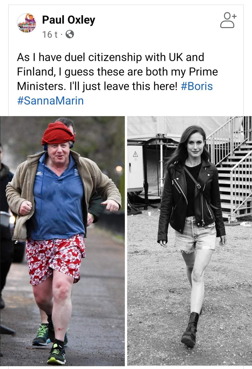 ARinnemaa's tweet photo. @MatsUotila Boris näyttää suuntaa miten pääministerin tulisi vapailla pukeutua. Ui että https://t.co/LNZntU1Ub6