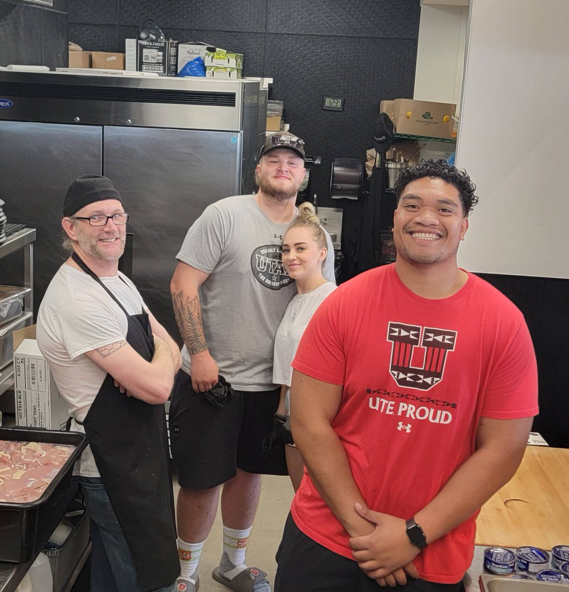 Here we go again y'all. Another #SundaySupper for @UtahFosterCare featuring @j_boiii53 @bigalharrison79 @pressleyhutchins down here in the kitchen at #CultivateCraftKitchen @trevorkingery
Throwing down for the cause.  #Utes