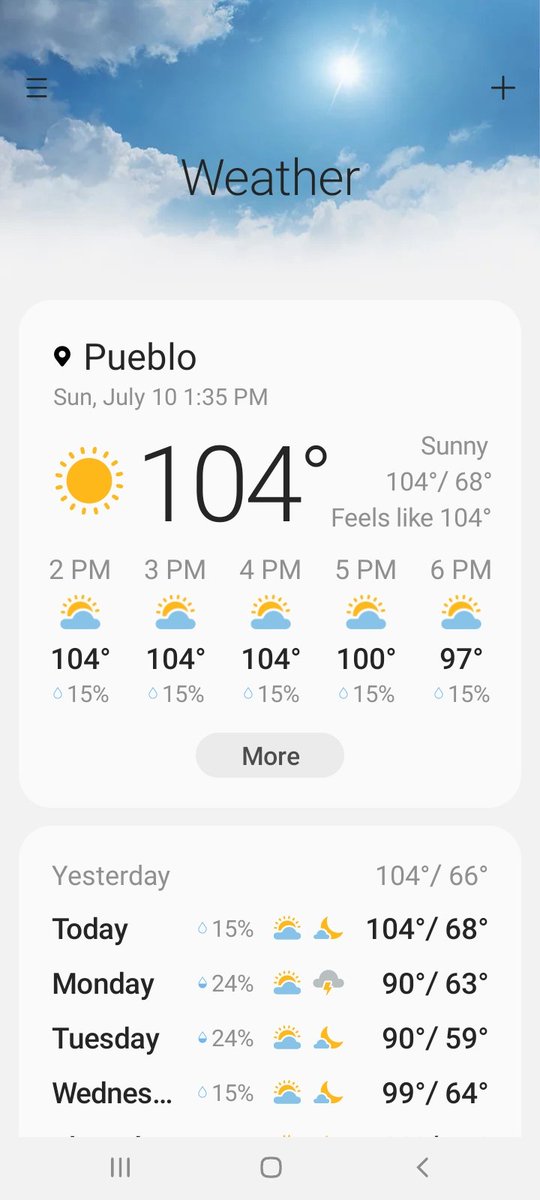 LauraDeFalco65's tweet photo. I'm a resident of Colorado now for 40 yrs! I've never seen it this hot! ever! But hey climate change is bullshit according to the right! #Saveoutplanet https://t.co/NsBPzysls8