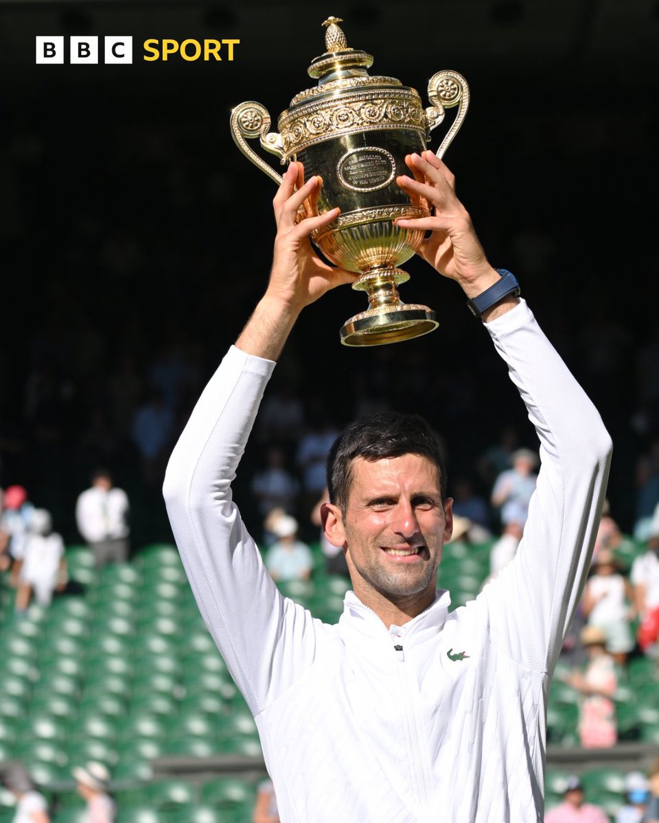 Congratulations #novakdjokovic on another superb win at #wimbledon and well played #kyrgios, a worthy runner up. Also wishing #suebarker all the best on her retirement. Image cBBC Sport #tennis #final