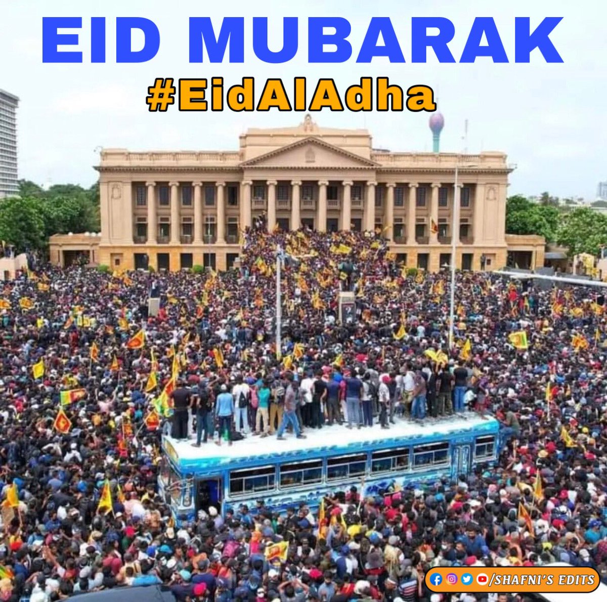 shafniahmath's tweet photo. Eid Mubarak lanka 🇱🇰
#GoHomeGota2022  💪🔥💪 https://t.co/e5PocoStAm