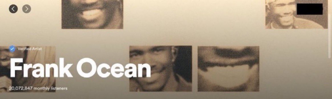 FRANK OCEAN JUST UPDATED HIS SPOTIFY BANNER